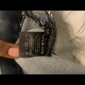 BALMAIN BIKER JEANS